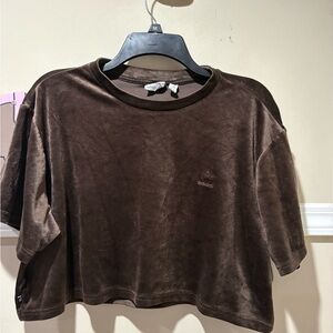 adidas Chocolate Brown Velour Women's Tee